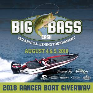 hird Annual Big Bass Ca$h Fishing Tournament Set for August 4-5 on Grand Lake