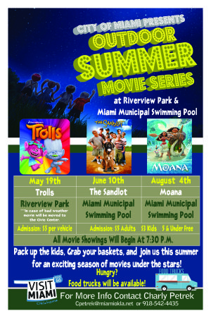 City of Miami Recreation Department presents “Outdoor Summer Movie Series