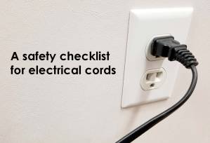Safety checklist for electrical cords