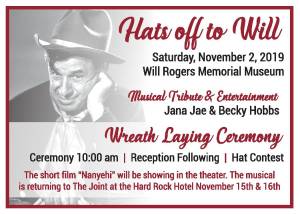 “Hats off to Will” birth tribute to Will Rogers