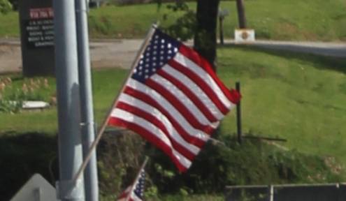 American Flags line Grove Streets