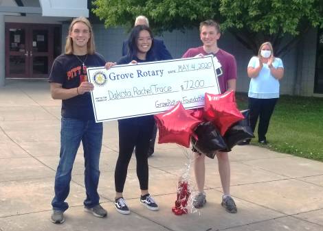 Rotary awards 3 scholarships to Grove Seniors