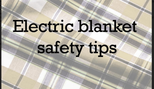 Safety tips for electric blankets