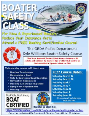 GRDA Police Offering Free Boater Safety Courses