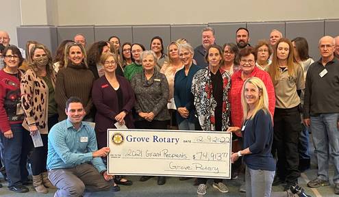 Grove Rotary give nearly $75,000 in grants