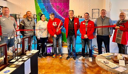 Ribbon cutting - Rustic and Rebellious
