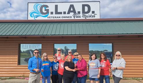 Ribbon Cutting - G.L.A.D. Flea Market