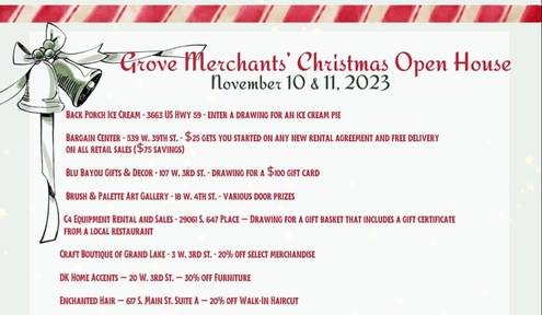 Grove Merchants’ Christmas Open House